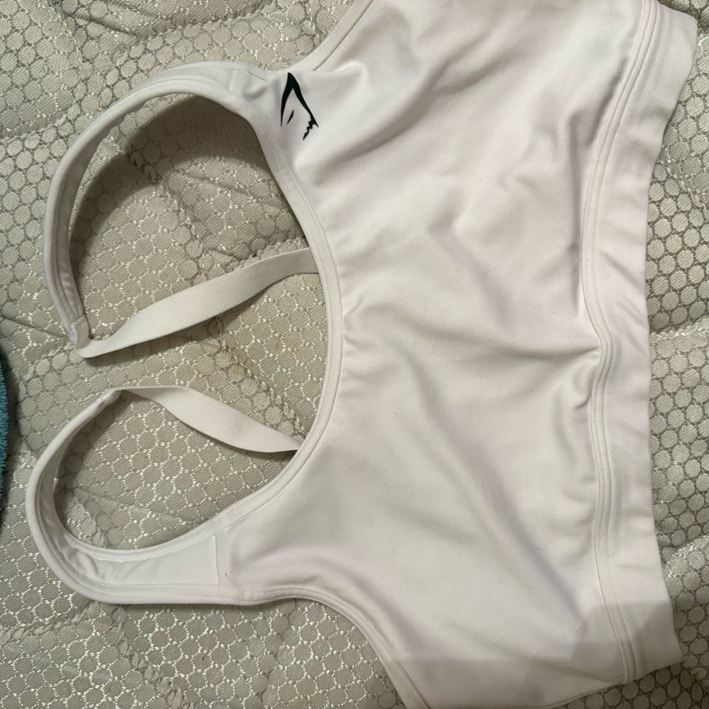 white sports bra